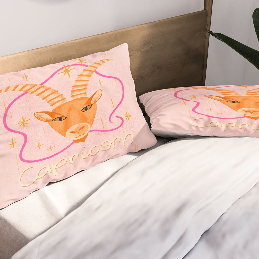 Little Om Zodiac Sign Capricorn Pillow Shams