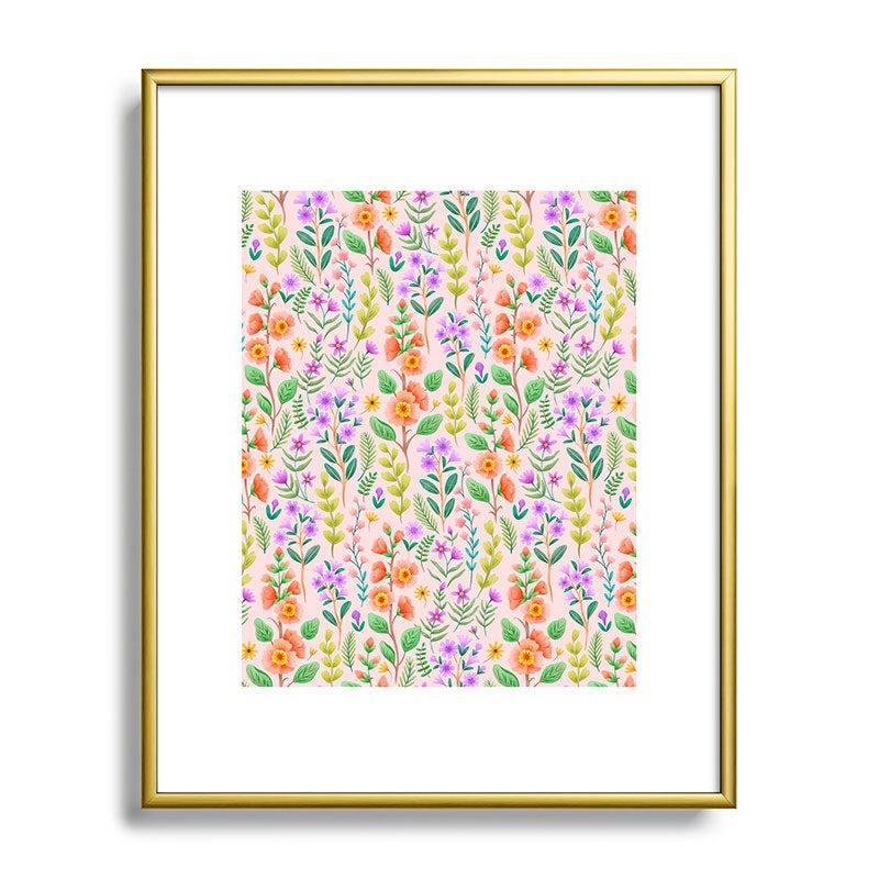 Pimlada Phuapradit Ditsy Spring Floral Metal Framed Art Print