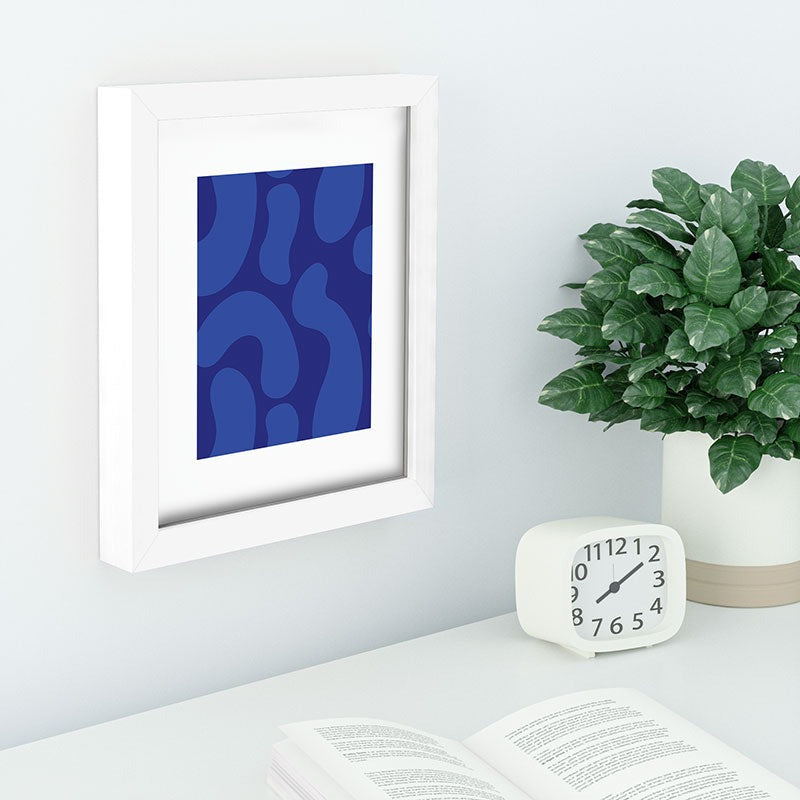 Camilla Foss Blue Pebble Recessed Framing Rectangle