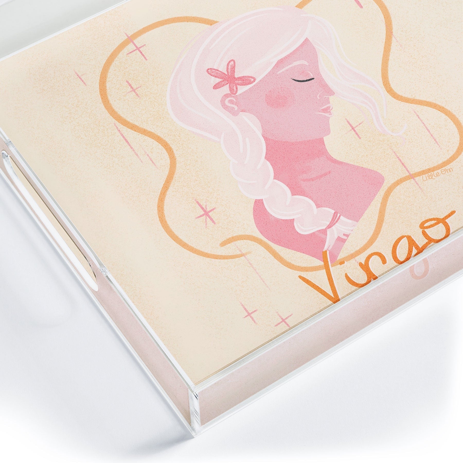 Little Om Zodiac Sign Virgo Acrylic Tray
