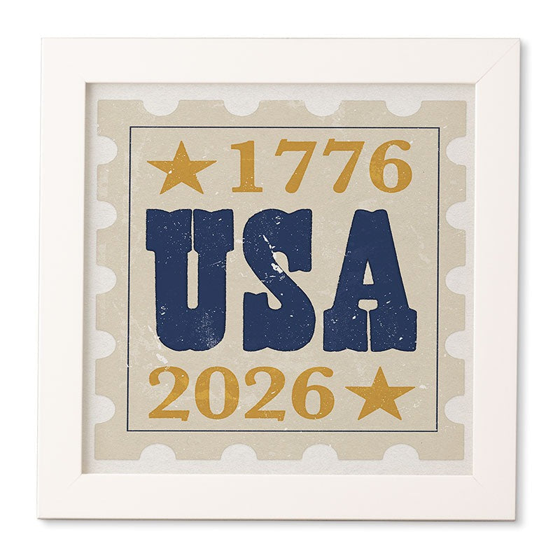 DENY Designs USA Stamp Framed Wall Art