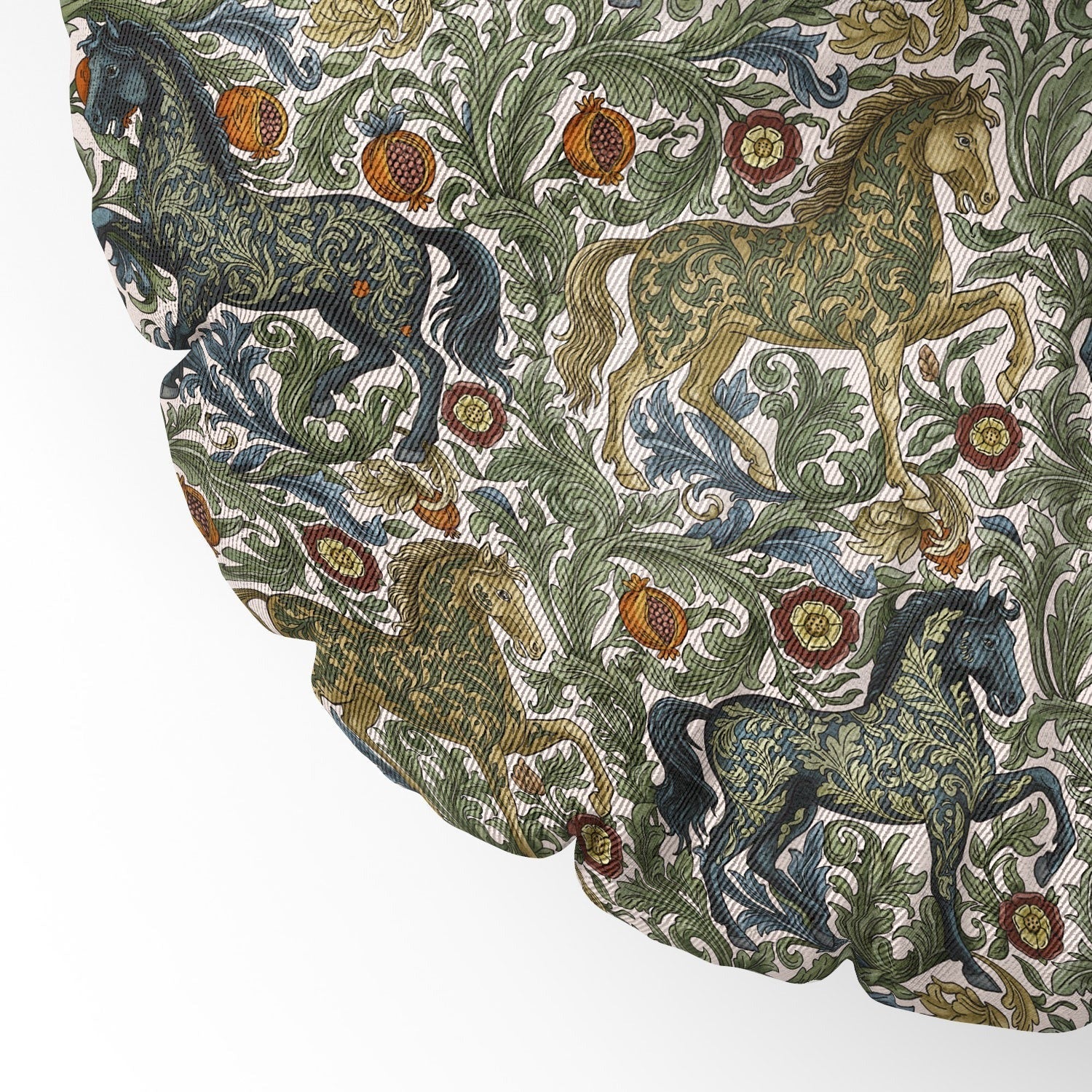Marta Barragan Camarasa Renaissance Horse Garden Floor Pillow Round
