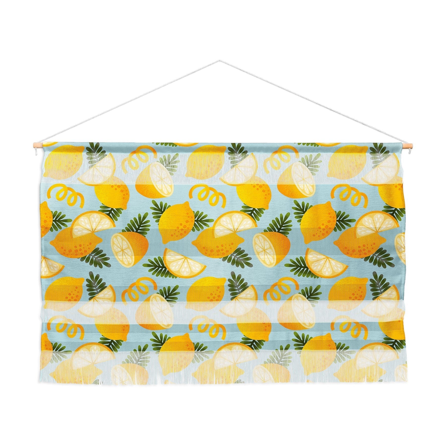 Jessica Molina Lemon Pattern on Sky Blue Wall Hanging Landscape