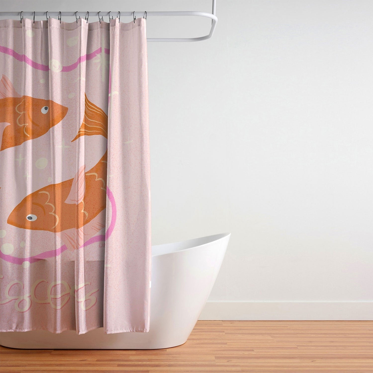 Little Om Zodiac Sign Pisces Shower Curtain