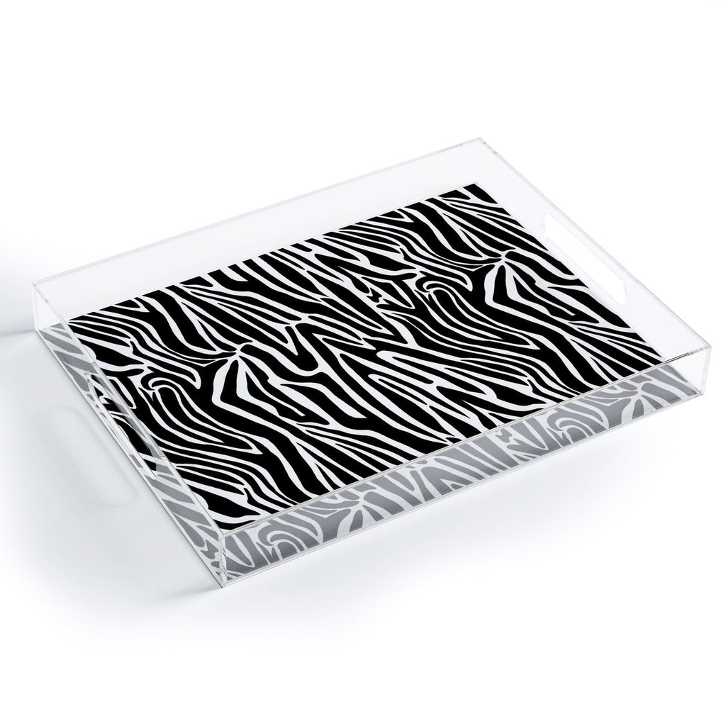 Jennifer Labre Wild Zebra Acrylic Tray