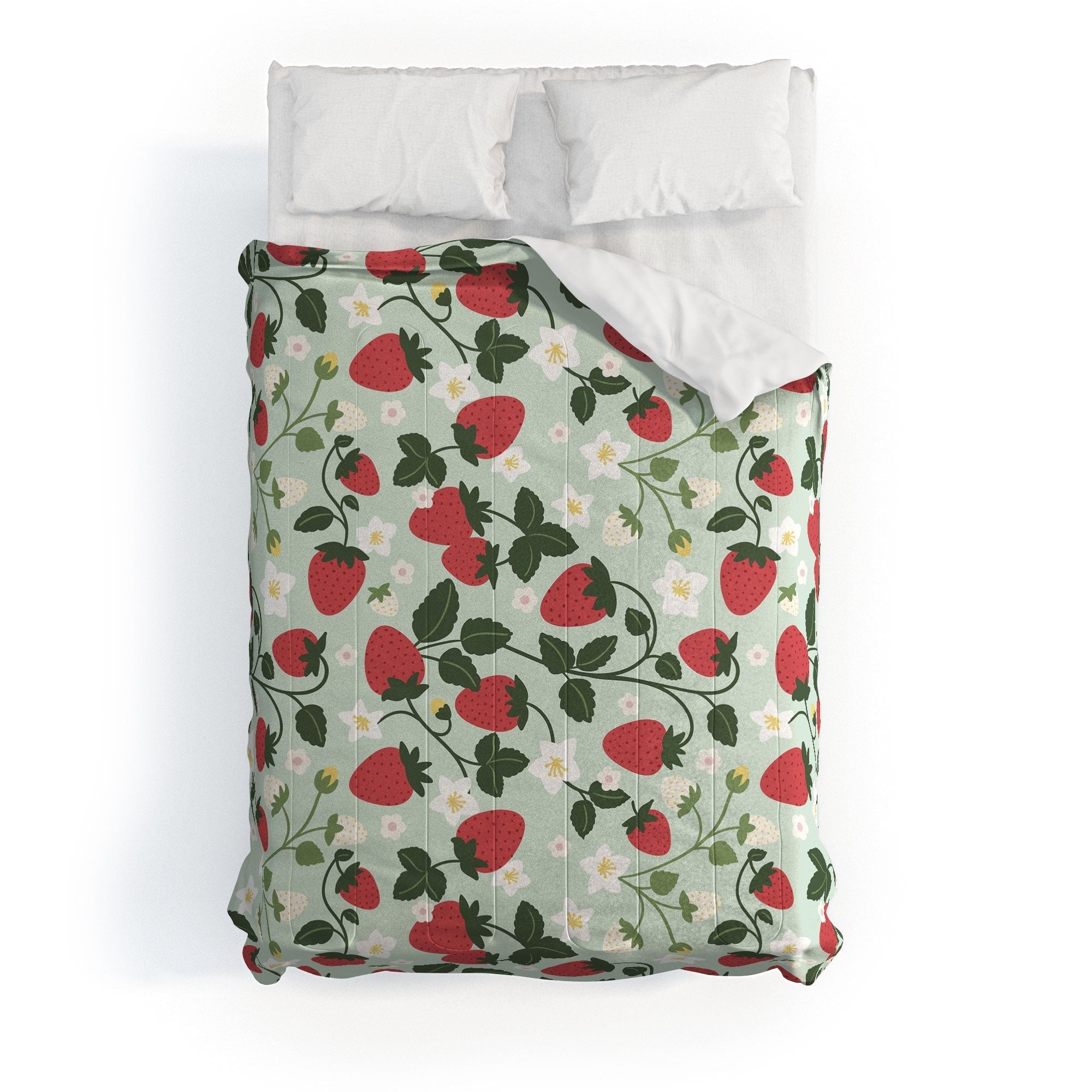 Design by Spark Strawberry Florals Fields Comforter