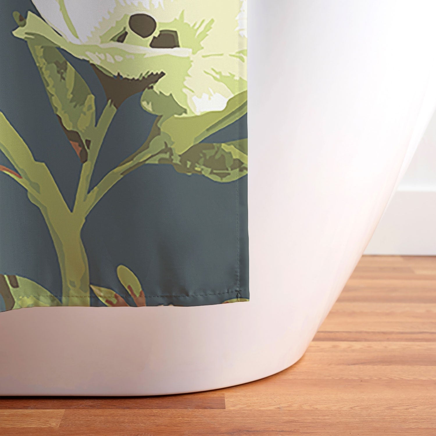 ThirtyOne Illustrations Circa in Olive Shower Curtain