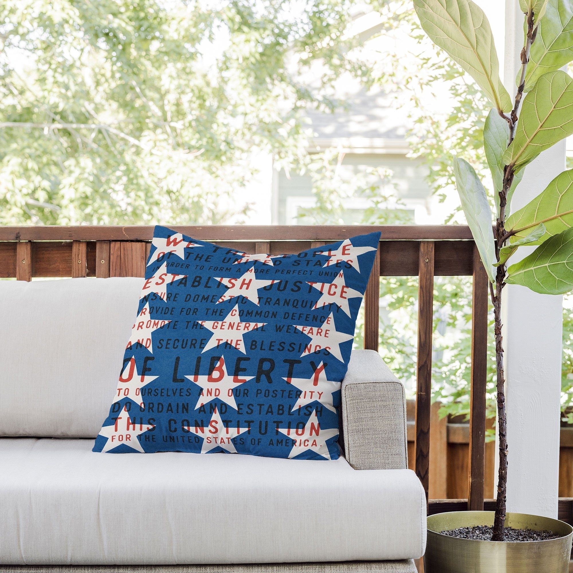 DENY Designs Starred Preamble Outdoor Throw Pillow