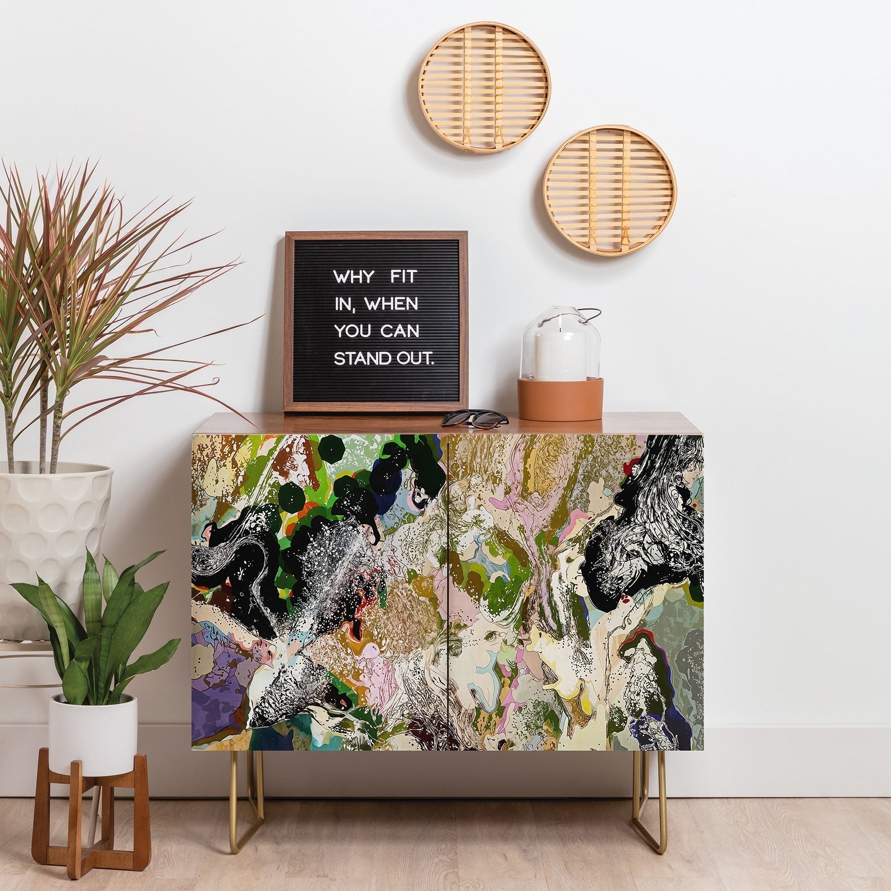 83 Oranges Echoes Beneath the Surface Credenza