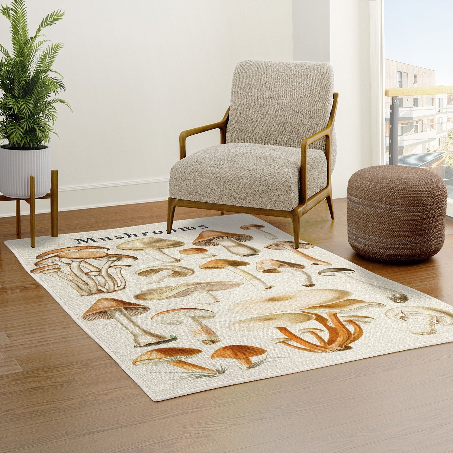 Gal Design Mushrooms Collection Area Rug