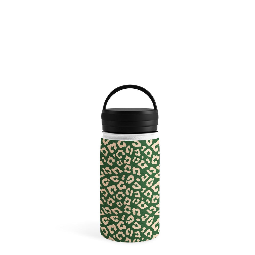Avenie BR Cheetah Print In Green Water Bottle