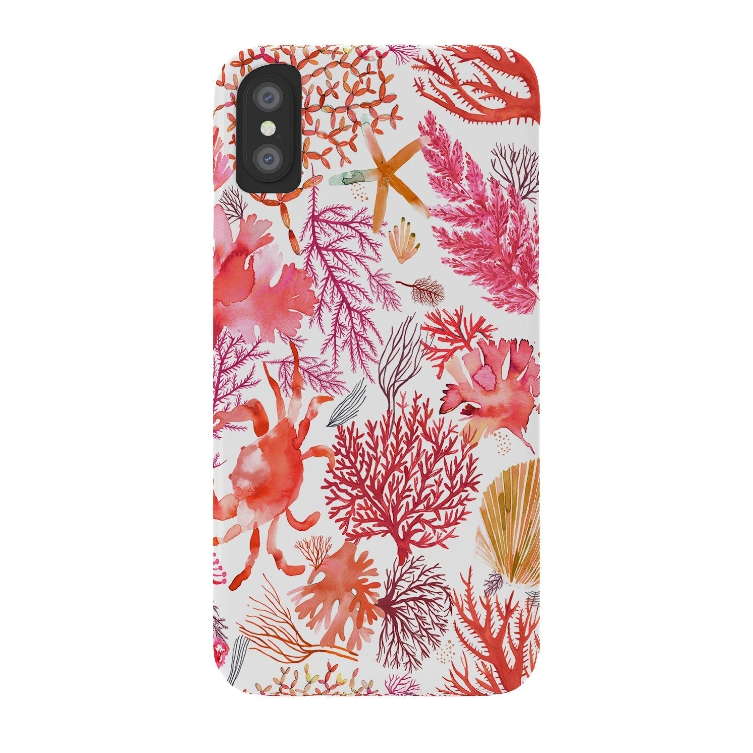 Ninola Design Botanic Retreat Coral Reef Crab Lobster Red Phone Case