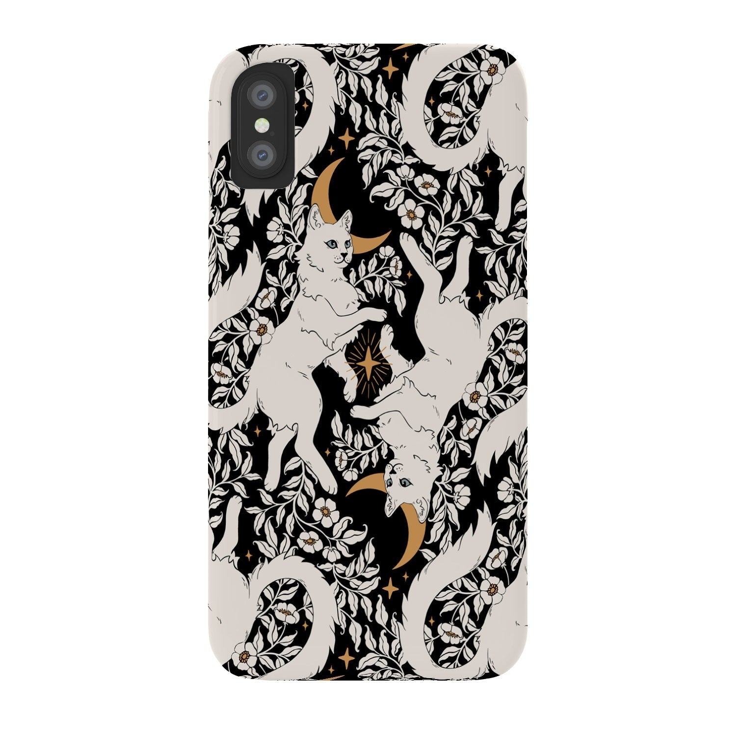 Avenie Celestial Cats Gold Phone Case