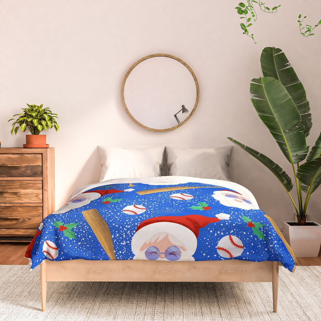 Design by Spark Sporty Baseball Santa Comforter