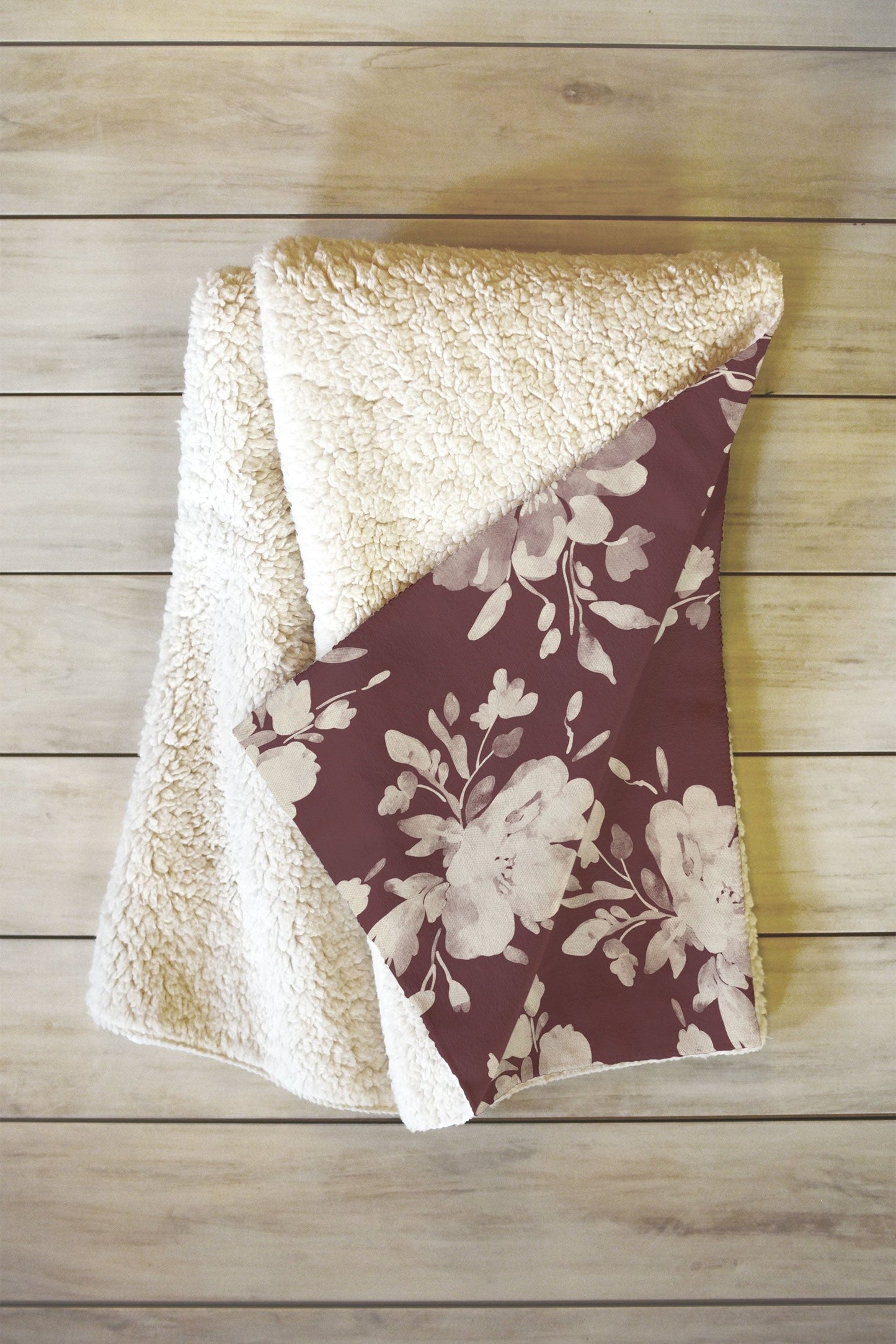Marta Barragan Camarasa Antique Petal Romance Fleece Throw Blanket
