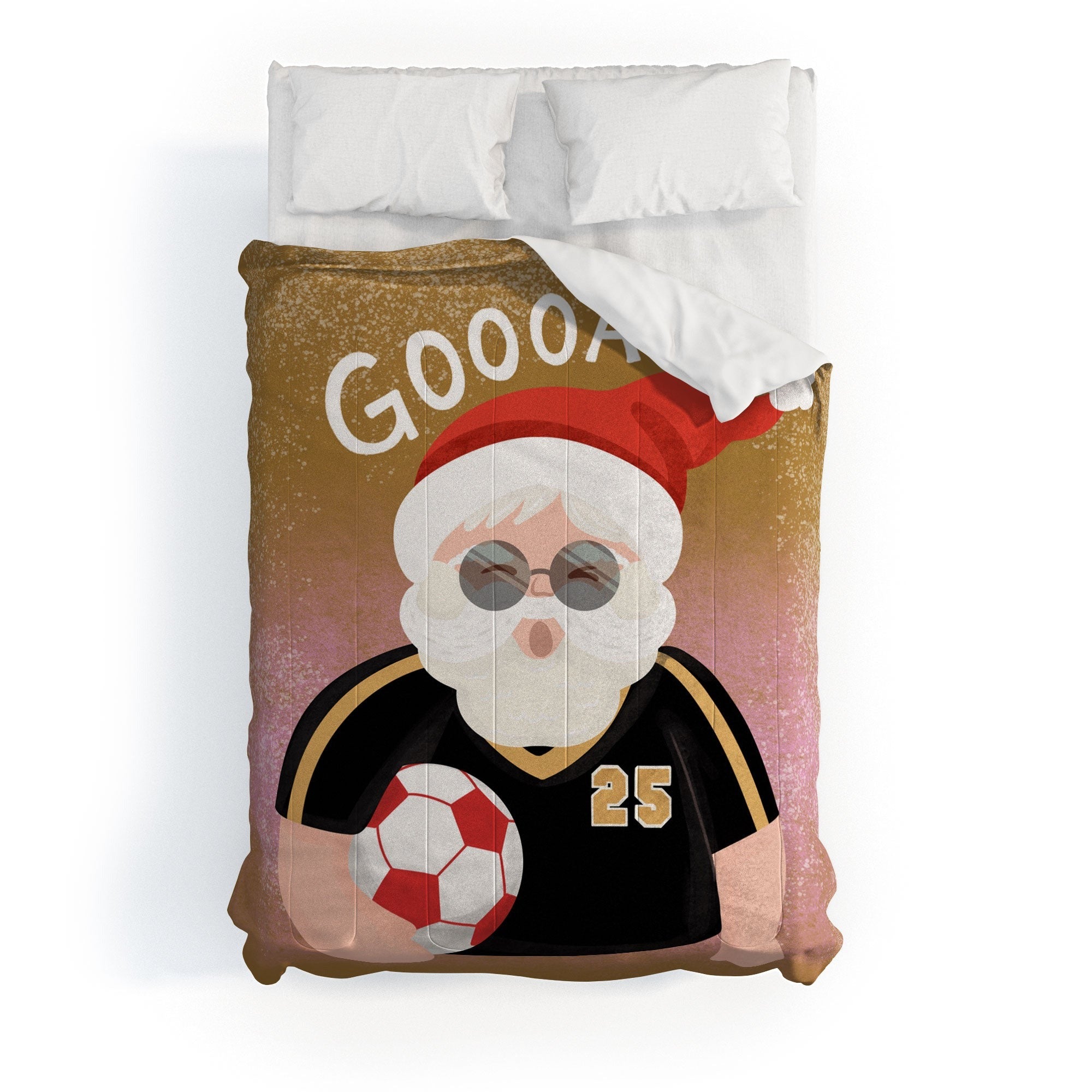 Design by Spark Sporty Soccer Santa Comforter