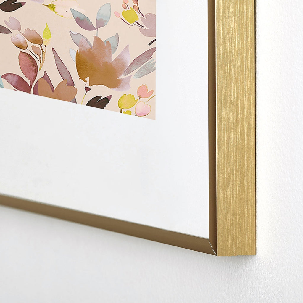 Ninola Design Botanic Retreat Floral Oleander Whimsical Soft Pink Metal Framed Art Print