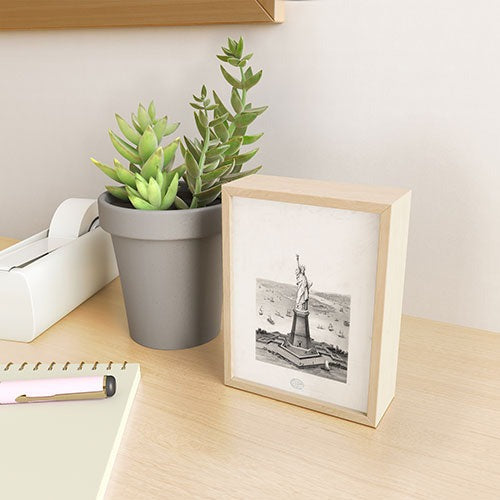 DENY Designs Vintage Lady Liberty Framed Mini Art Print