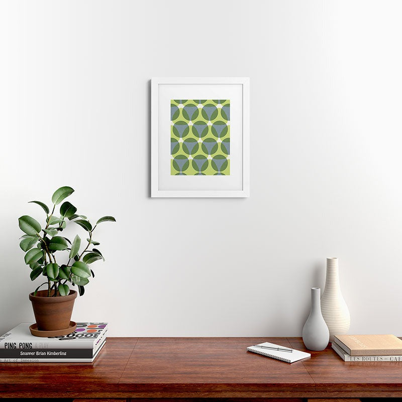Marta Barragan Camarasa Stylish Retro Circle Framed Art Print