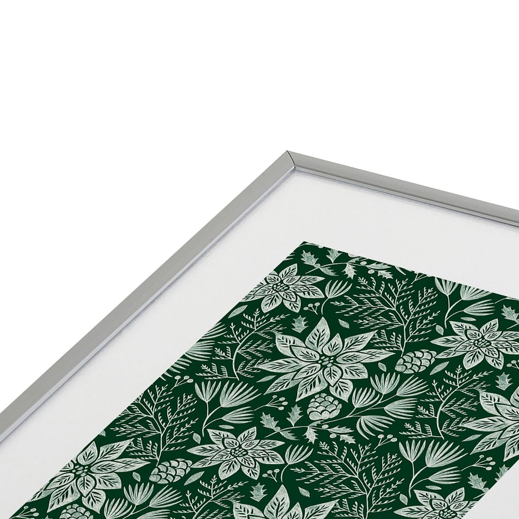 Pimlada Phuapradit Christmas Poinsettia Metal Framed Art Print