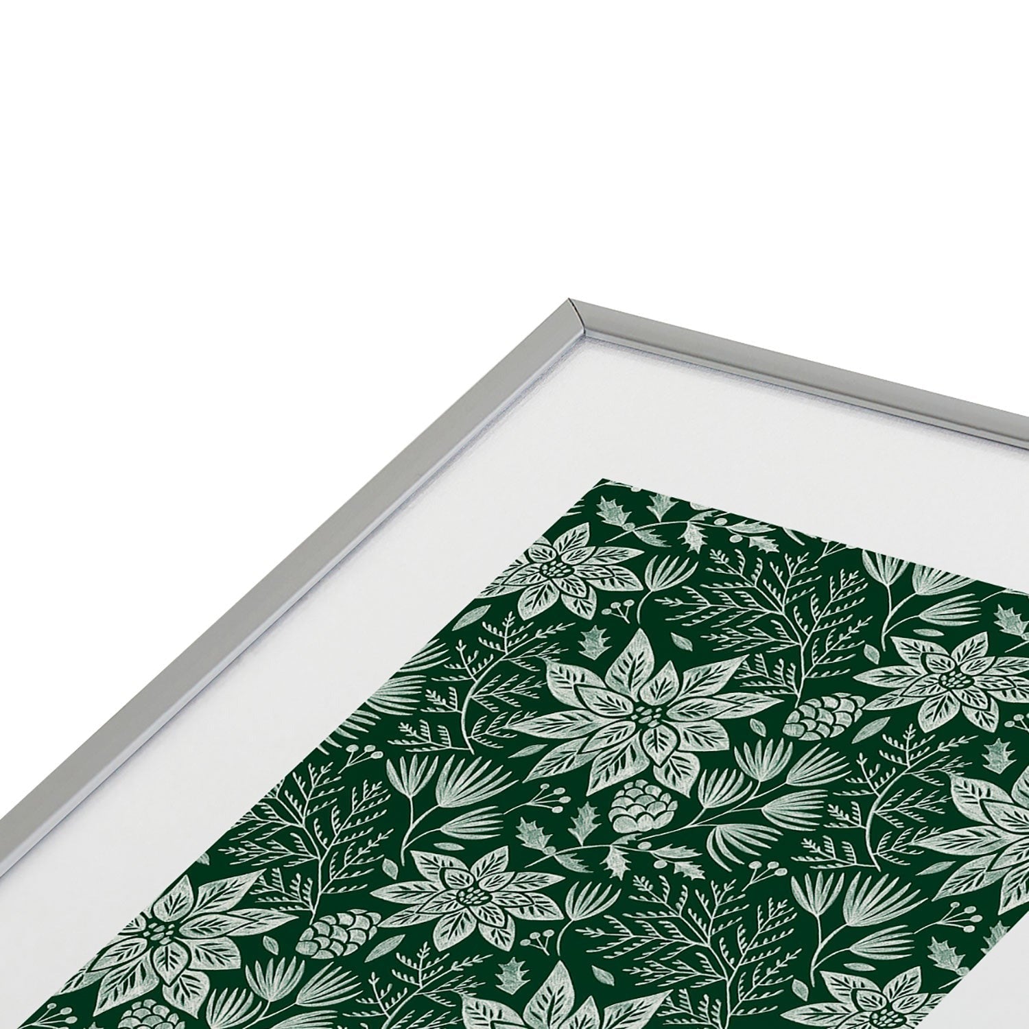 Pimlada Phuapradit Christmas Poinsettia Metal Framed Art Print