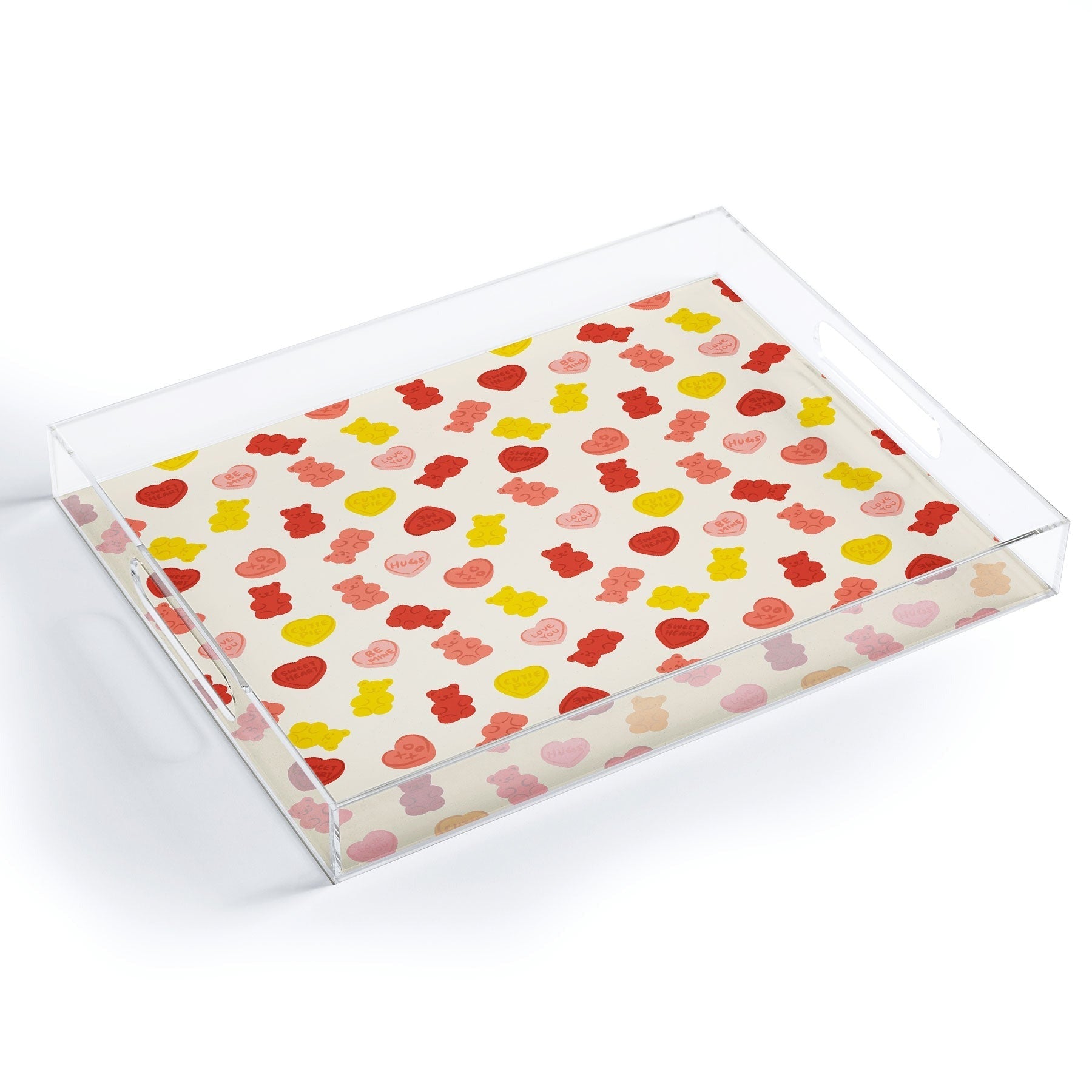 Design by Spark Gummy Bears and Candy Hearts Valentines Acrylic Tray