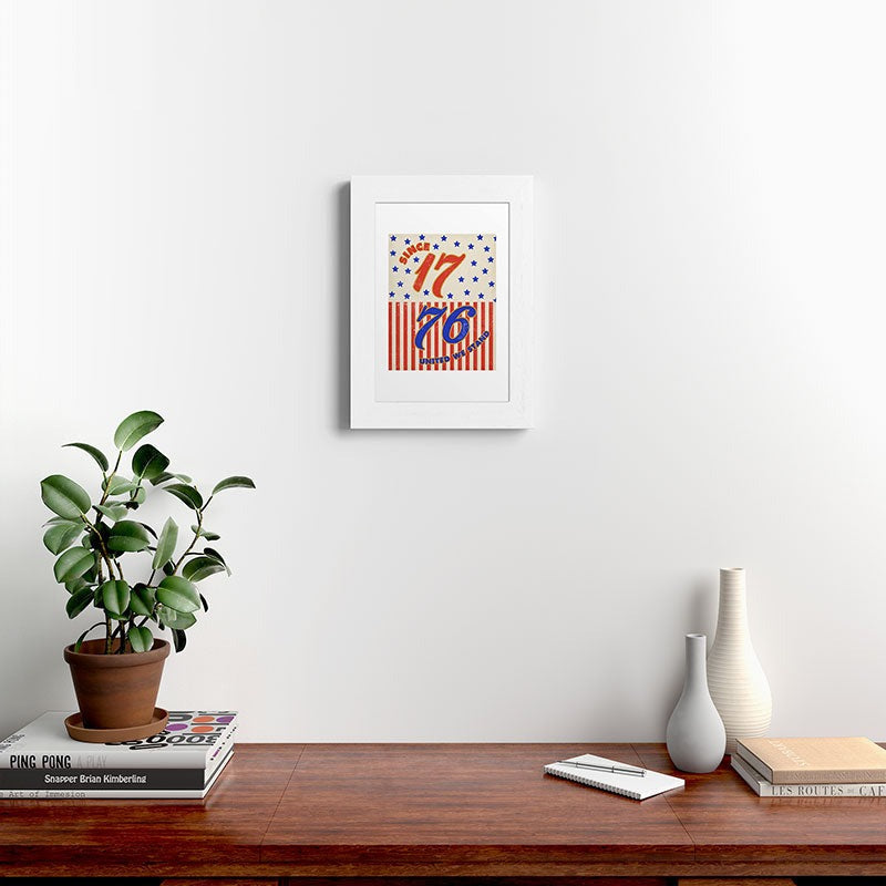 DENY Designs 1776 Stars Framed Art Print