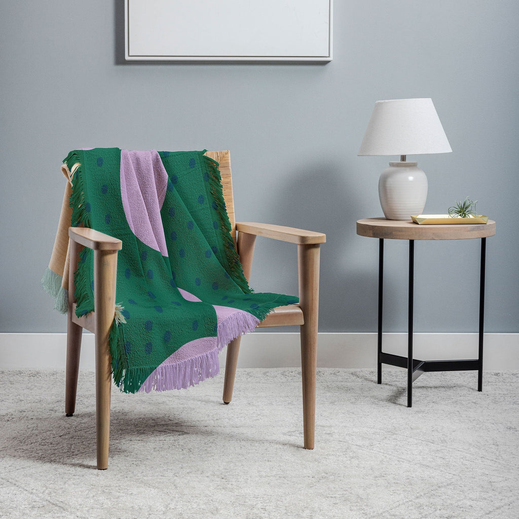 Camilla Foss Pebbles and Rabbit Throw Blanket