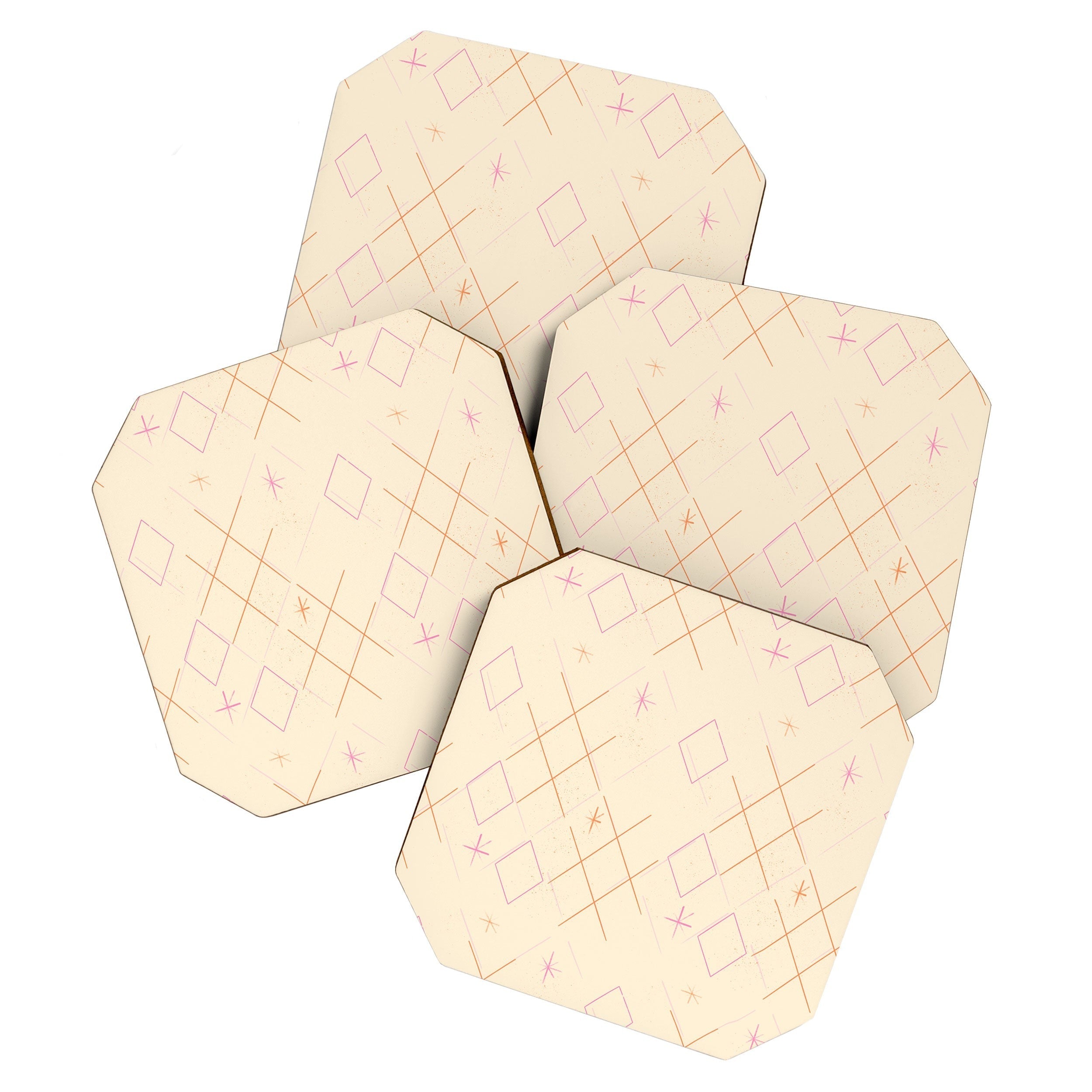 Little Om Starry Web cream Coaster Set
