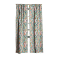 Ninola Design Botanic Retreat Floral Oleander Whimsical Teal Green Blackout Window Curtain