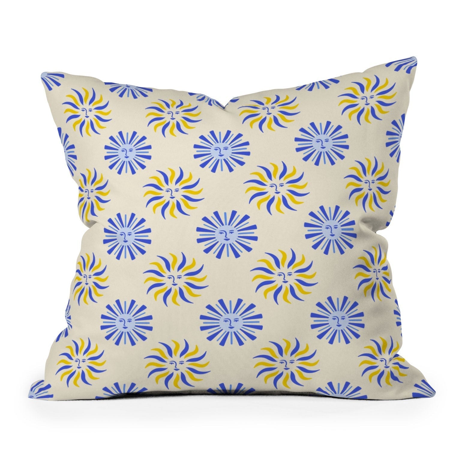Design by Spark Dolce Vita Radial Sun Flames Outdoor Throw Pillow