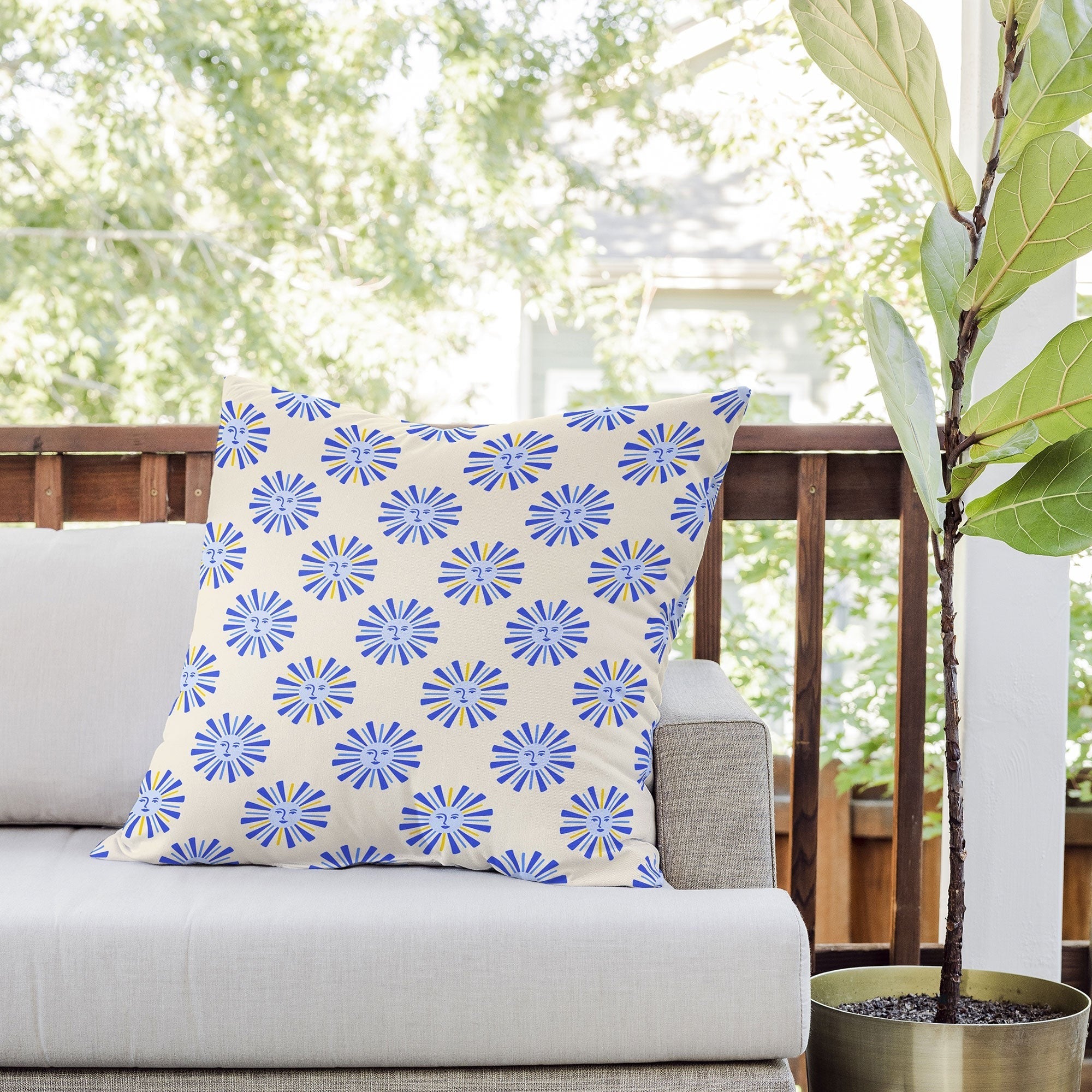 Design by Spark Dolce Vita Radial Sun Outdoor Throw Pillow