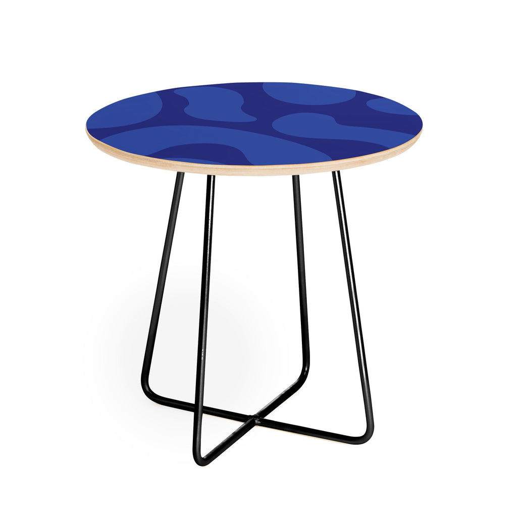 Camilla Foss Blue Pebble Round Side Table
