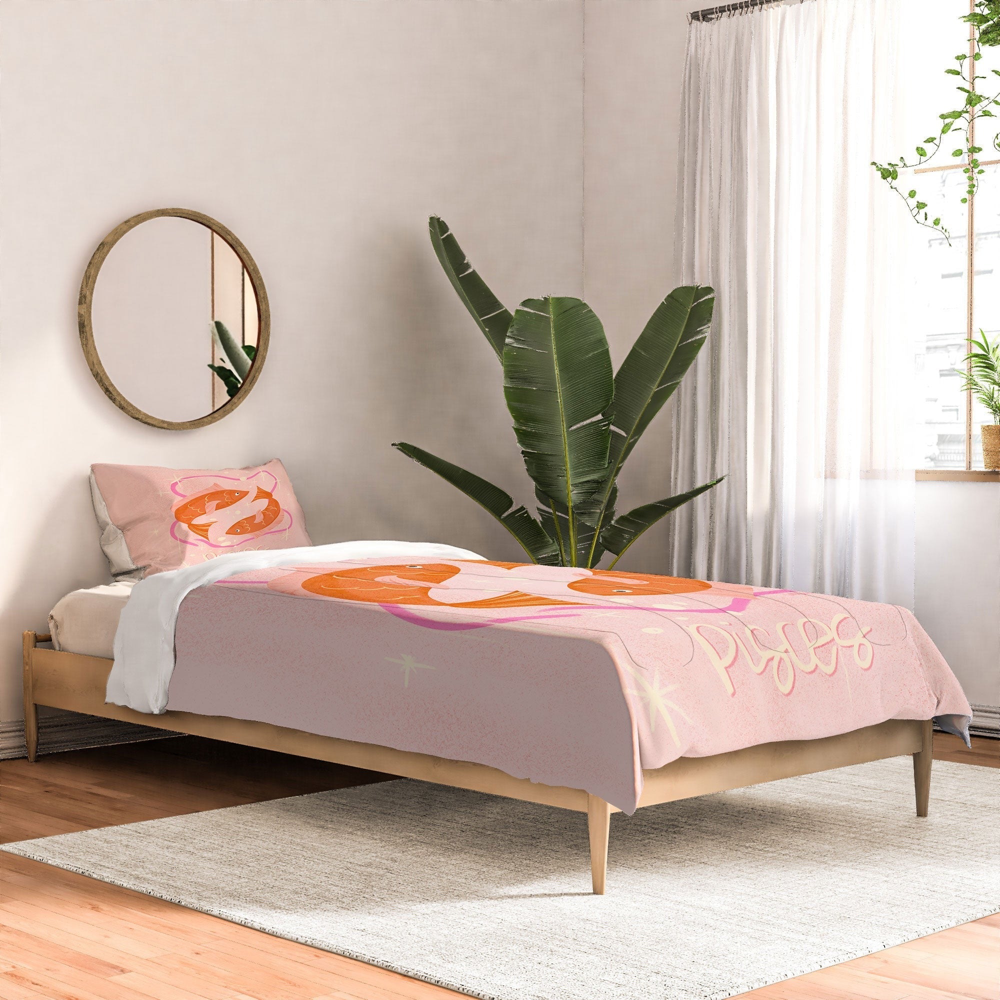 Little Om Zodiac Sign Pisces Comforter