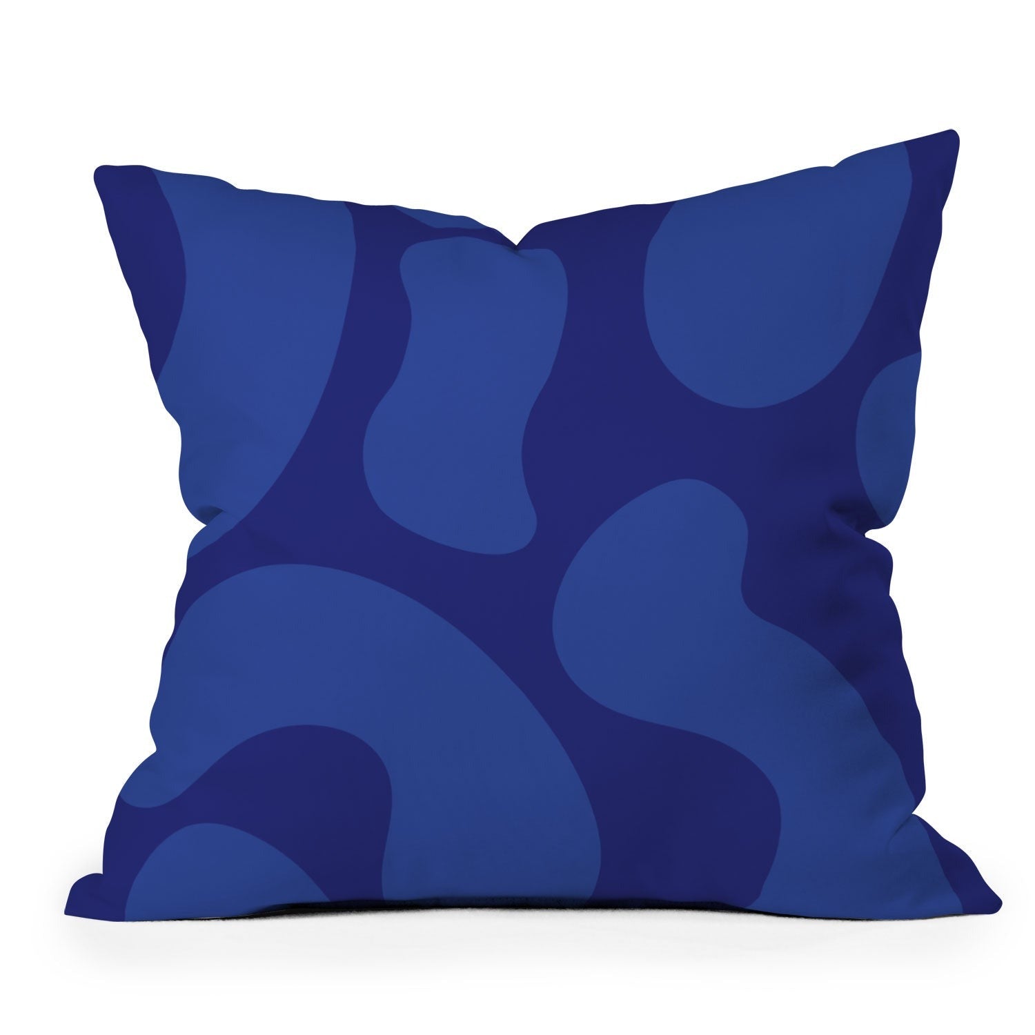 Camilla Foss Blue Pebble Outdoor Throw Pillow