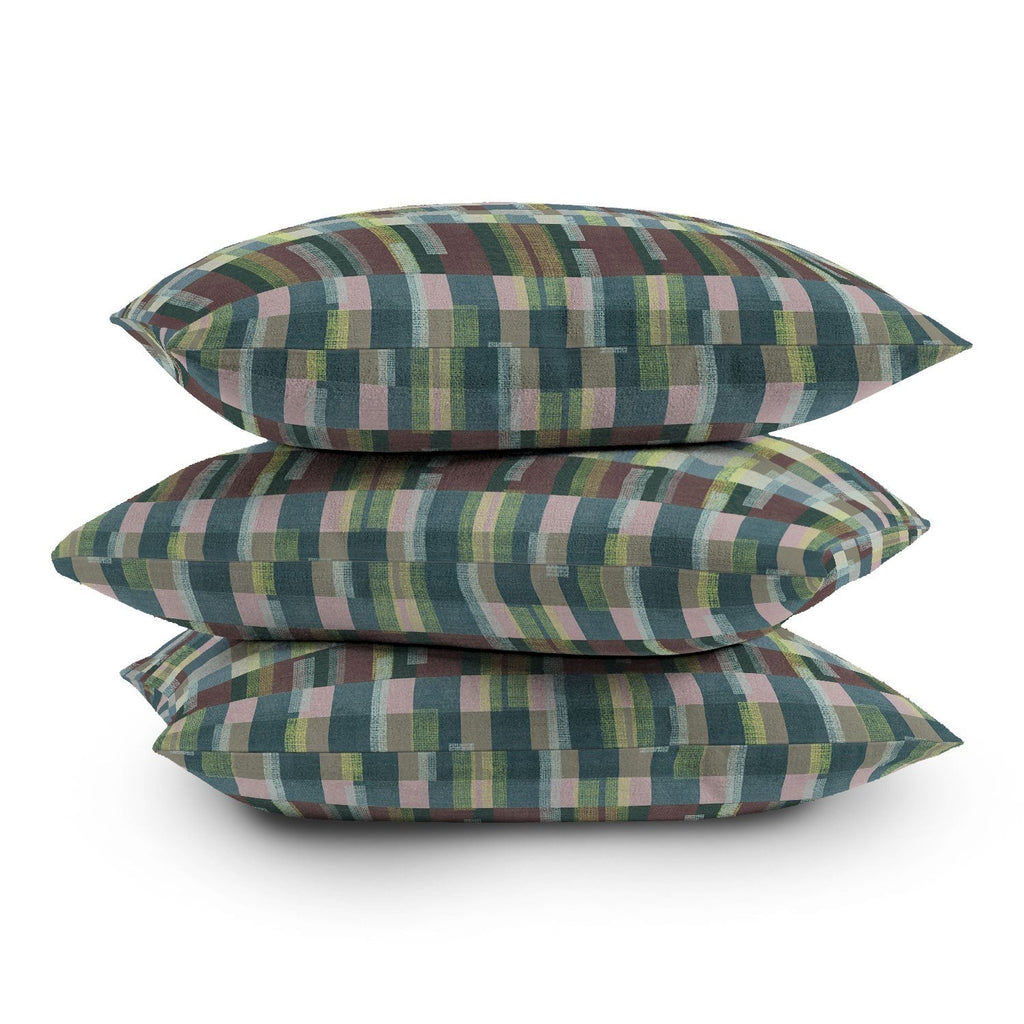 Marta Barragan Camarasa Dynamic Linear Blocks Outdoor Throw Pillow