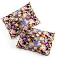 Ninola Design Botanic Retreat Ombre Abstract Watercolor Flowers Pink gold Pillow Shams