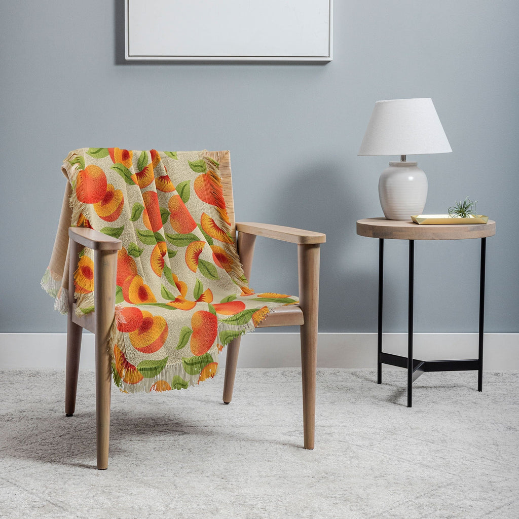 Jessica Molina Peach Pattern Throw Blanket