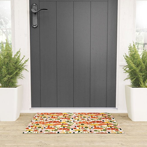 Valeria Frustaci autumnal mushrooms Welcome Mat