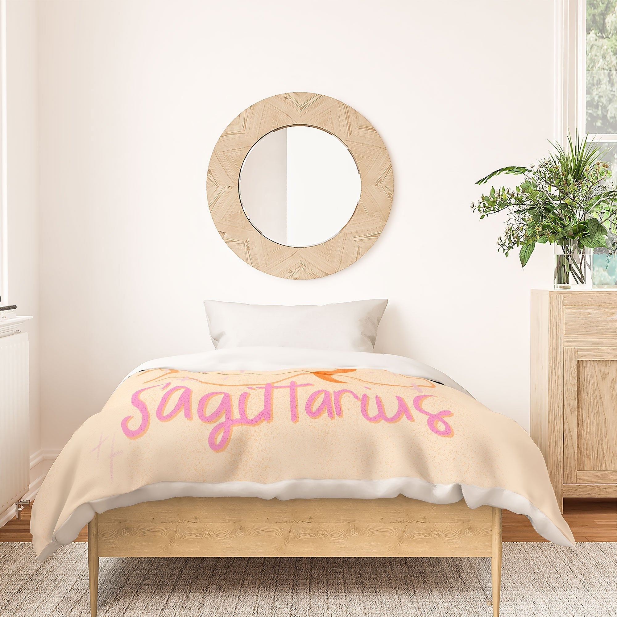 Little Om Zodiac Sign Sagittarius Duvet Cover