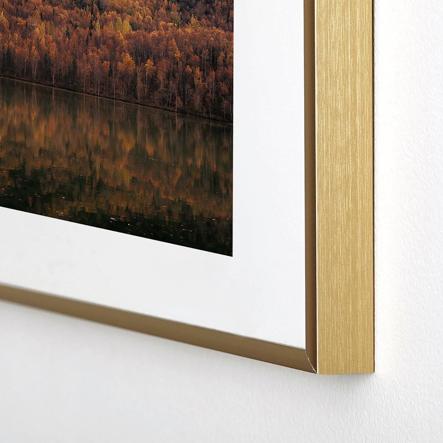 Hannah Kemp Fall Lake Metal Framed Art Print