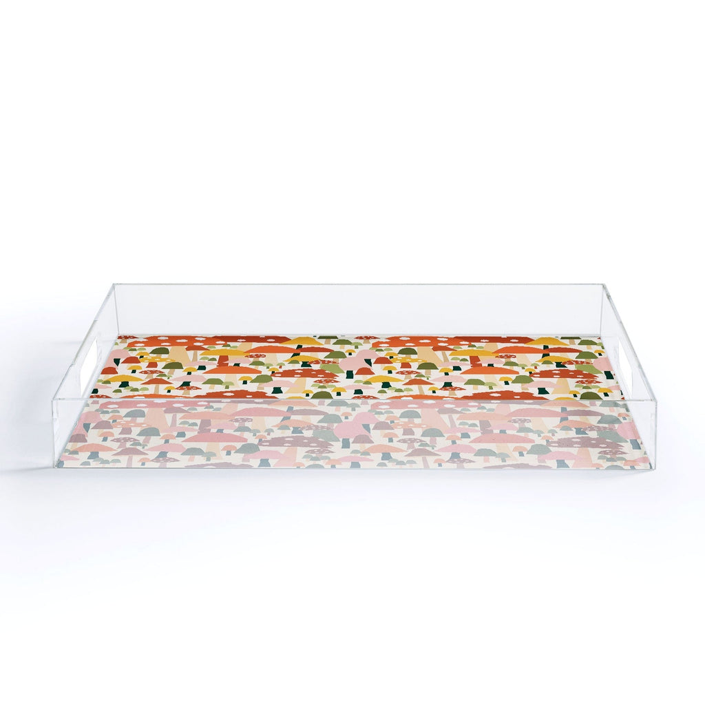 Valeria Frustaci autumnal mushrooms Acrylic Tray
