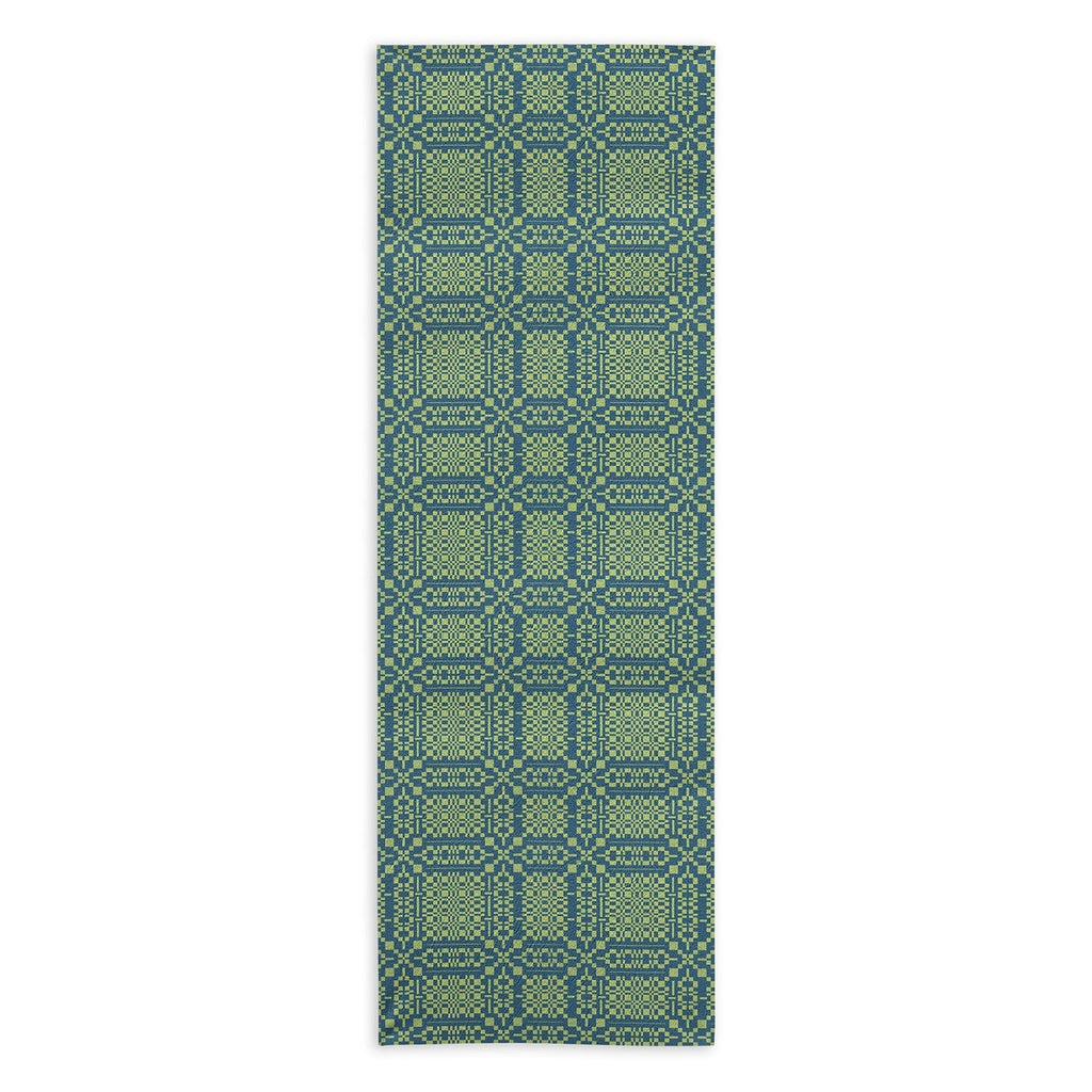 Marta Barragan Camarasa Nostalgic Grid Design Yoga Towel