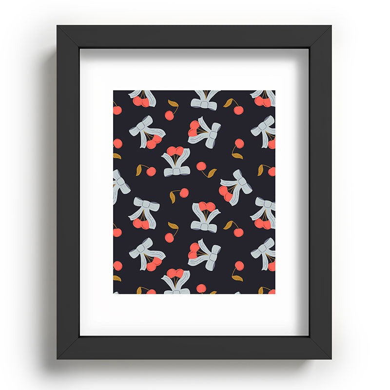 Jennifer Labre Cherries and Bows Recessed Framing Rectangle