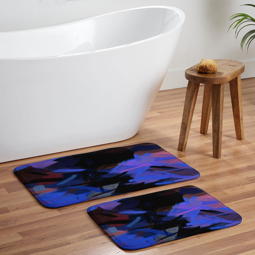 83 Oranges Midnight Sparks Memory Foam Bath Mat