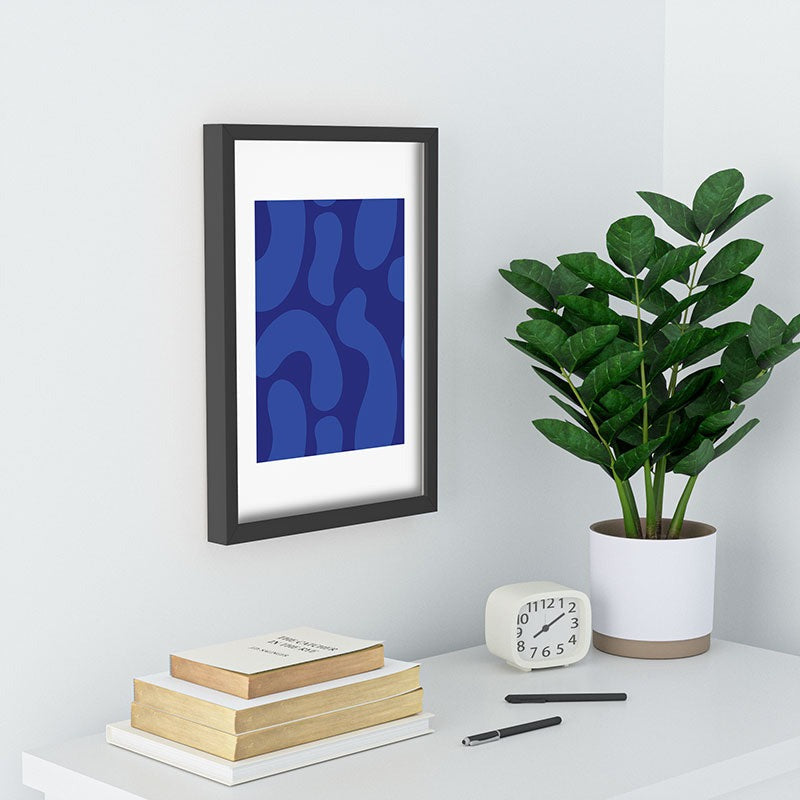 Camilla Foss Blue Pebble Recessed Framing Rectangle
