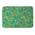 Pimlada Phuapradit Ditsy Spring Floral Green Memory Foam Bath Mat