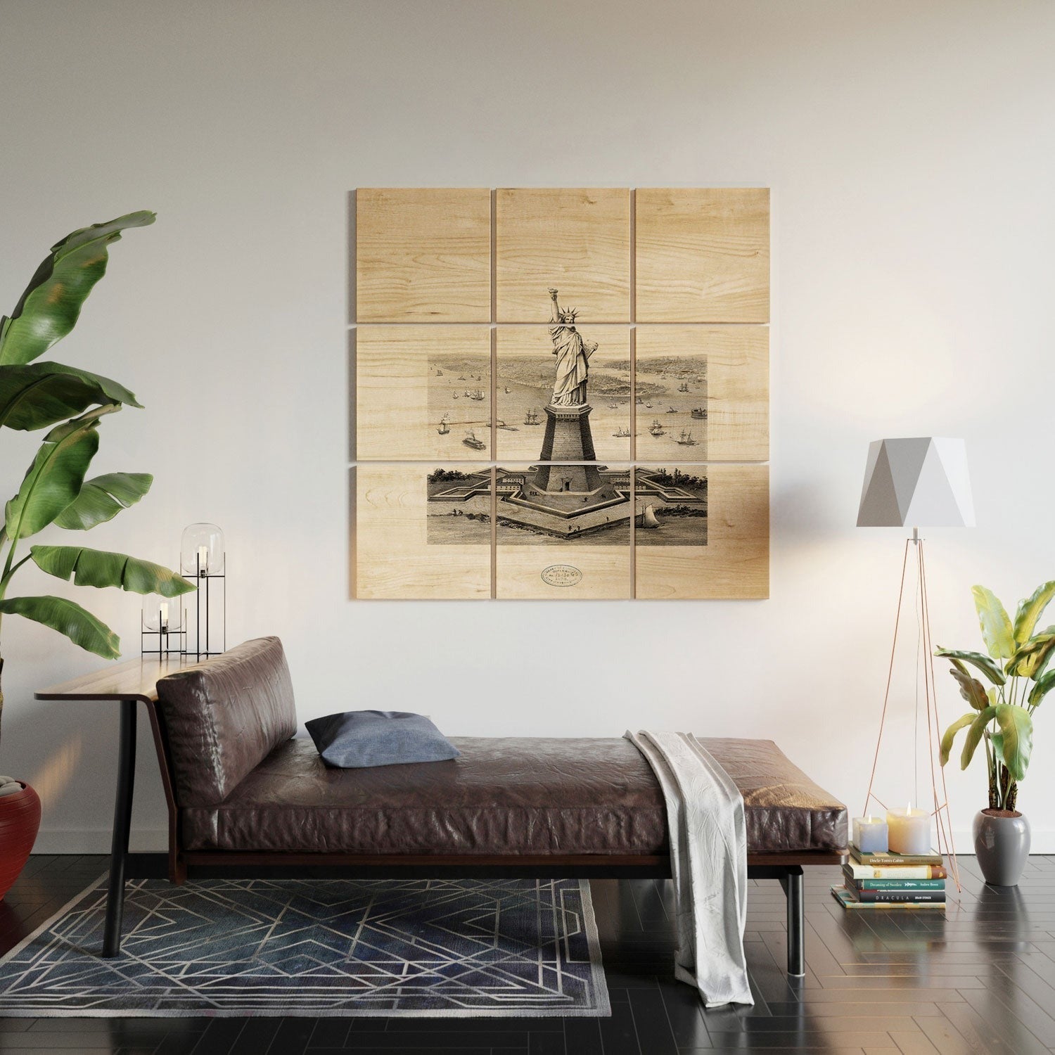 DENY Designs Vintage Lady Liberty Wood Wall Mural