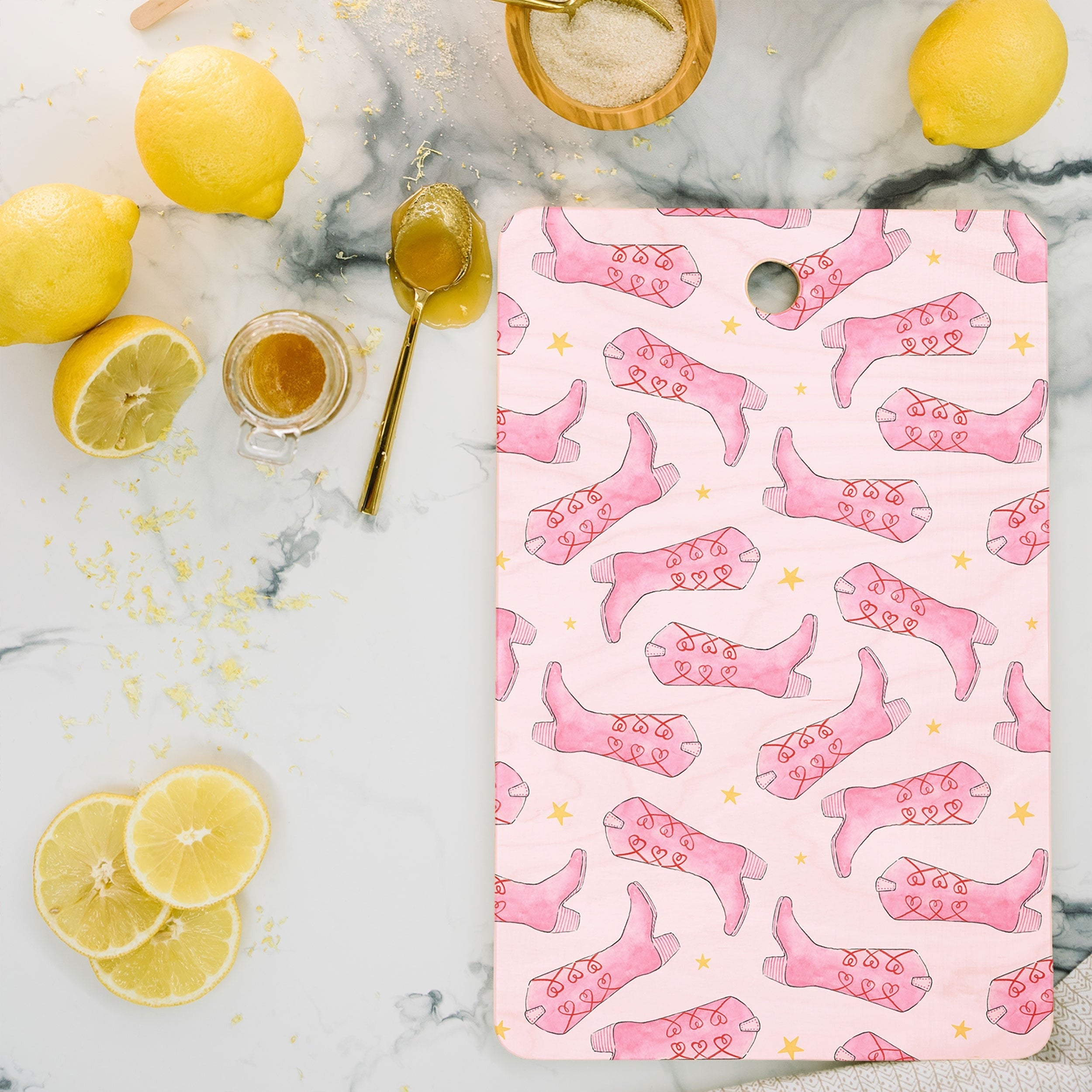 Love_Ryming Stars and Boots Cutting Board Rectangle