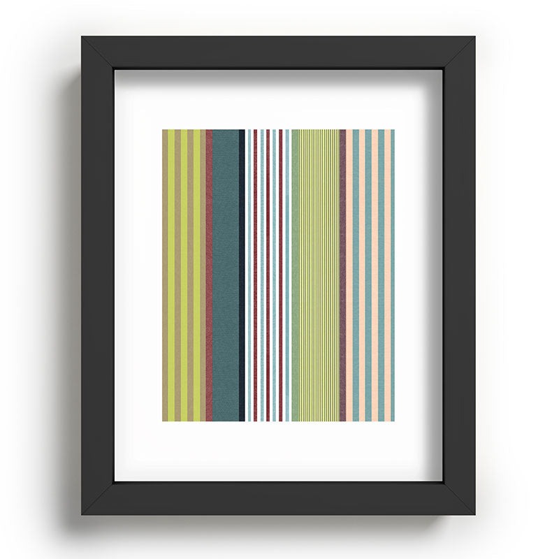 Marta Barragan Camarasa Colorful Stripe Delight Recessed Framing Rectangle